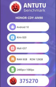 ​近日荣耀30S安兔兔跑分曝光，荣耀20沦为降降牺牲品！