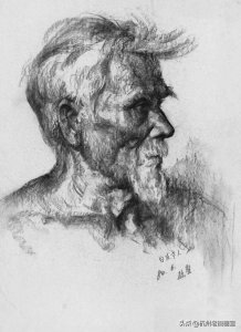​广美教授区础坚的素描作品，功力高超，笔法灵活