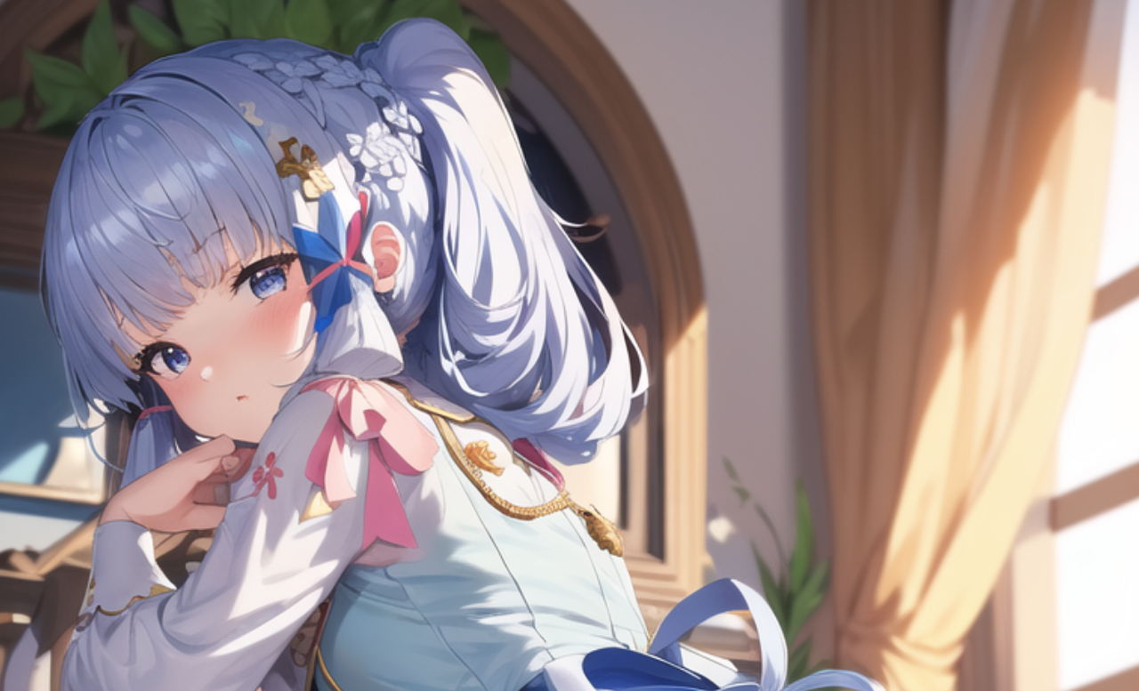 原神神里绫华享受的翻白眼流口水吐舌头图片 神里绫华脸红享受害羞表情图样子