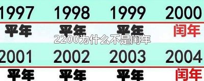 ​2200年是闰年对不对 2200是平年还是闰年啊