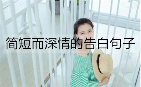 简短而深情的告白句子2