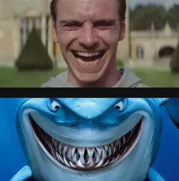 外号:法鲨这个最简单,法斯宾德笑容的狰狞程度可以媲美鲨鱼,嘴角开裂的大笑看着好不过瘾。