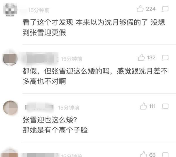 张雪迎身高成“谜”,当和沈月同框,真实身高一目了然