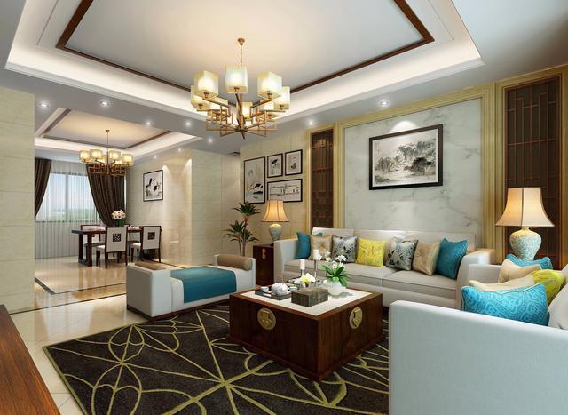 20款新中式客厅装饰效果图 妥妥的让你爱上中国风