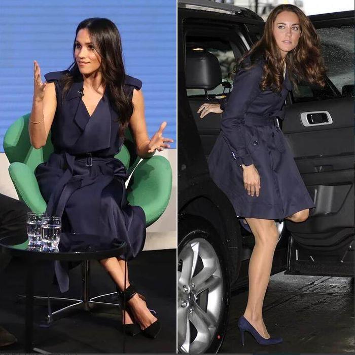 凯特王妃造型高贵、大方,梅根低调时尚,谁更有型