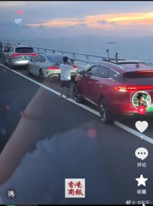 别太离谱!大量车主停在深中通道的应急车道拍照留念