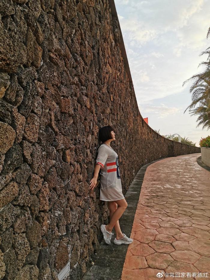 51岁歌手陈红近照,素颜出镜穿搭简单,这就是自然的老去吧