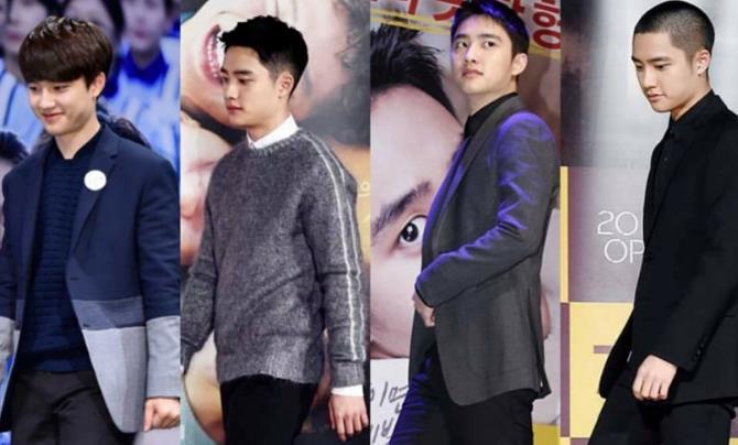 后面的“帅锅”是在看鹅王D.O.吗?学生时代的都暻秀竟然这么萌