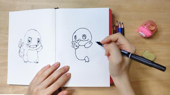 点点有画说-画杰尼龟简笔画,一口唾沫淹死你