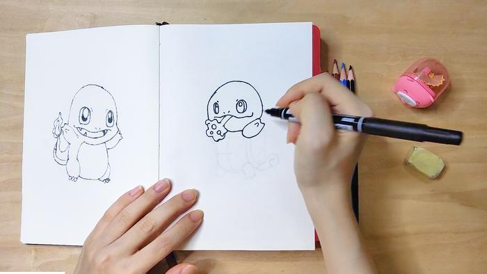 点点有画说-画杰尼龟简笔画,一口唾沫淹死你