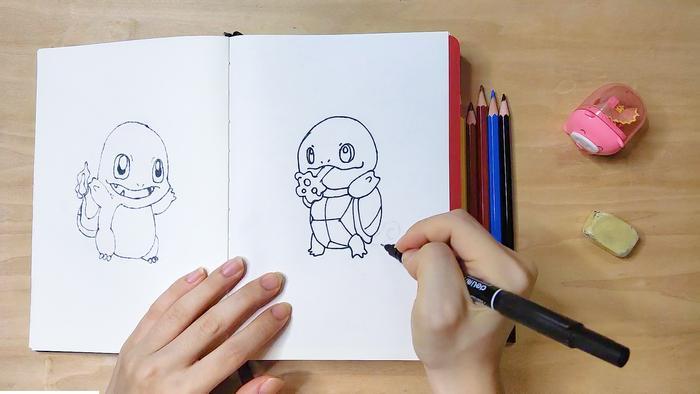 点点有画说-画杰尼龟简笔画,一口唾沫淹死你