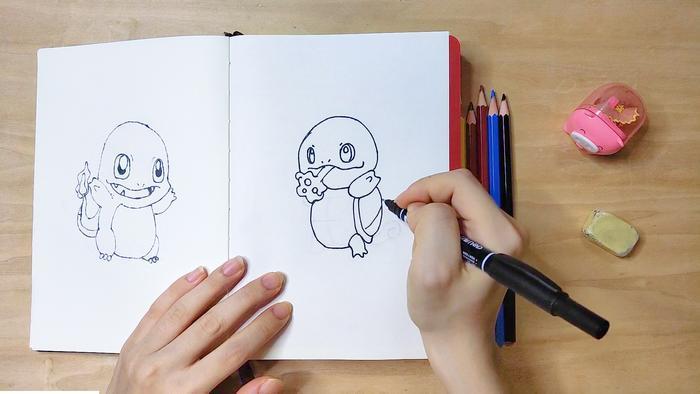 点点有画说-画杰尼龟简笔画,一口唾沫淹死你