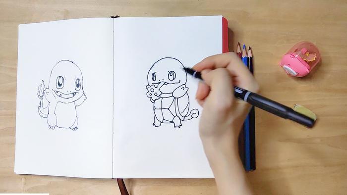 点点有画说-画杰尼龟简笔画,一口唾沫淹死你