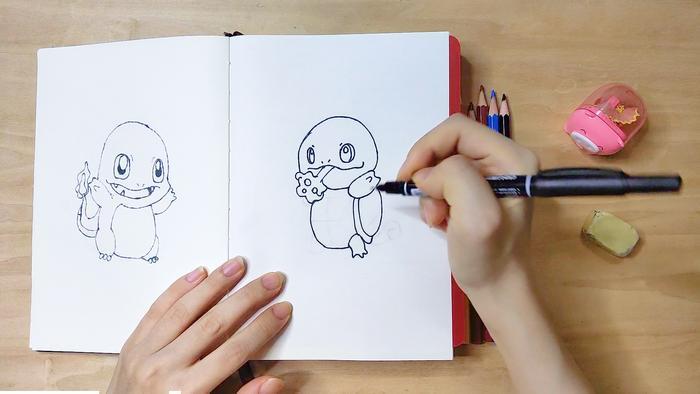 点点有画说-画杰尼龟简笔画,一口唾沫淹死你