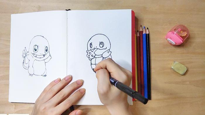 点点有画说-画杰尼龟简笔画,一口唾沫淹死你