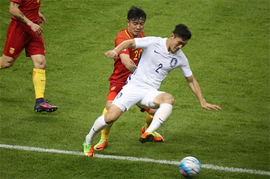 长沙:中韩足球大战 1:0中国队胜