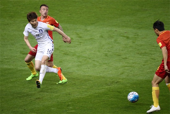 长沙:中韩足球大战 1:0中国队胜