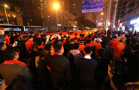 长沙:中韩足球大战 1:0中国队胜