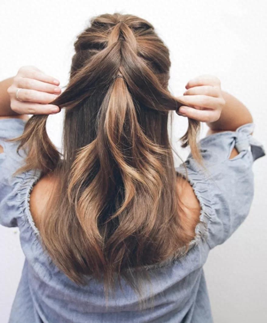 夏季清爽灯笼马尾辫扎发图解