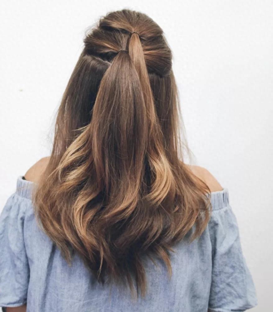 夏季清爽灯笼马尾辫扎发图解