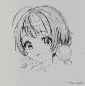 ​动漫可爱女孩铅笔手绘教程 素描风格 简单易学