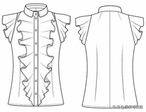 10款服装设计线稿图