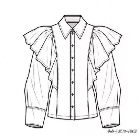 10款服装设计线稿图