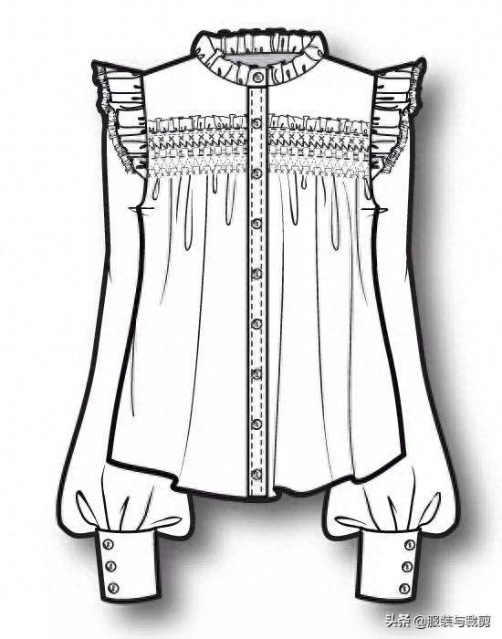 10款服装设计线稿图