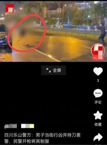 突发!四川乐山男子当街持刀行凶、袭警!民警开枪制服!细节曝光