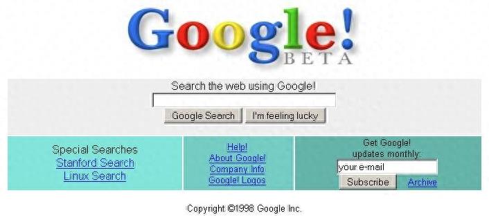 1996-2020:Google 谷歌搜索主页是如何变迁的?