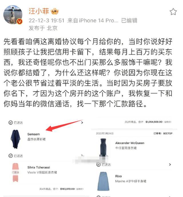 大S透视裙子还是前夫汪小菲买的?! 网友吐槽具俊晔太抠门