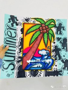 ​精选43张少儿美术绝美范画，超全线描、马克笔剪贴装饰画，快收藏