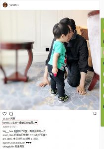 ​陈妍希高调晒娃晒老公：生命中最爱的两个男人