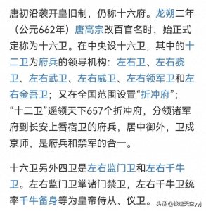​隋唐十二卫是哪十二卫最后的？变化是什么？