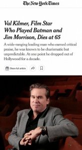 ​“蝙蝠侠”去世！