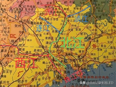 ​北江：珠江流域第二大水系；五岭南北重要航道和水上交通线