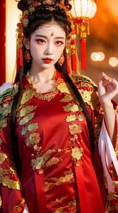 ​古装新娘壁纸——大红吉服，喜庆花嫁