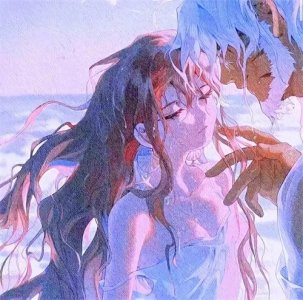 ​情头，唯美蓝色系情侣头像